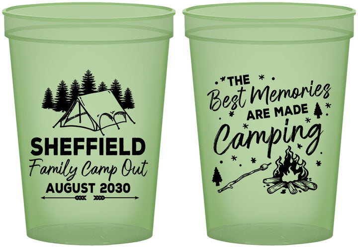 Custom Family Vacation 16 oz Glow In The Dark Cups - Camping Park | 180015