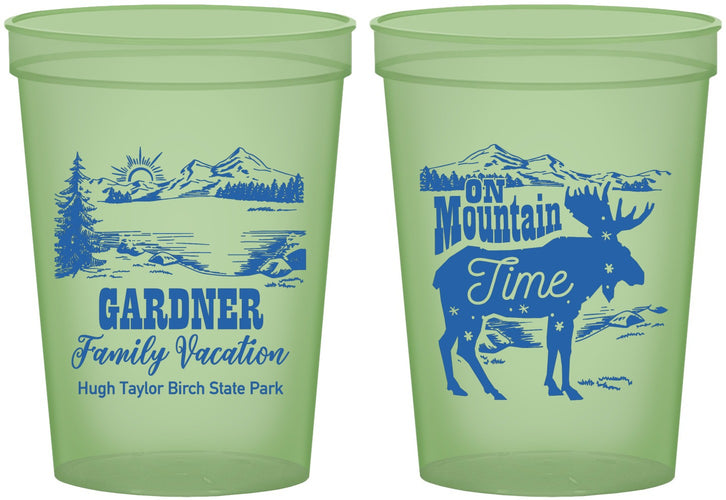 Custom Family Vacation 16 oz Glow In The Dark Cups - Mountain | 180029