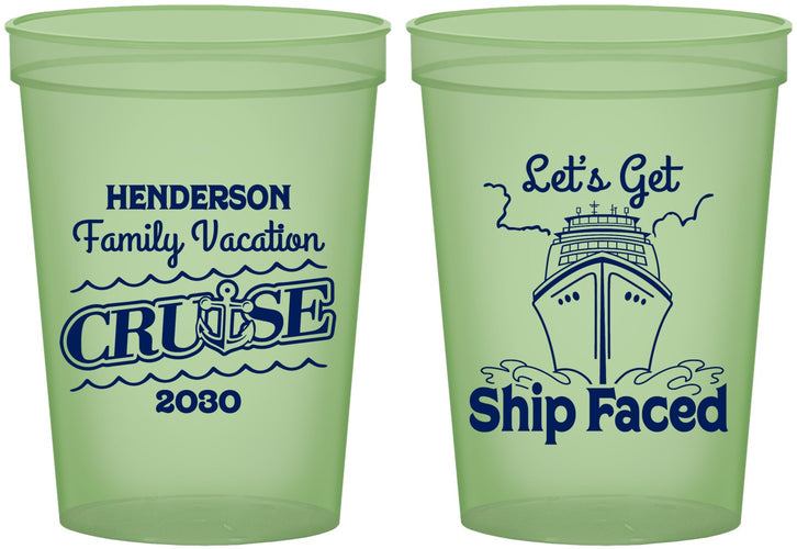 Custom Family Vacation 16 oz Glow In The Dark Cups - Cruise | 180038