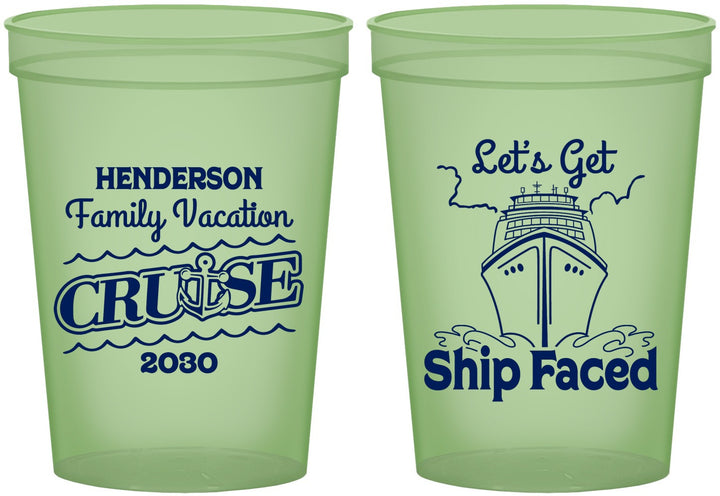 Custom Family Vacation 16 oz Glow In The Dark Cups - Cruise | 180038