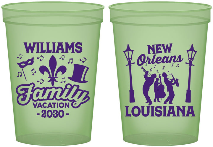 Custom Family Vacation 16 oz Glow In The Dark Cups - New Orleans | 180047