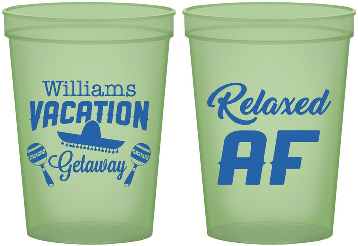 Custom Family Vacation 16 oz Glow In The Dark Cups - Beach | 180059