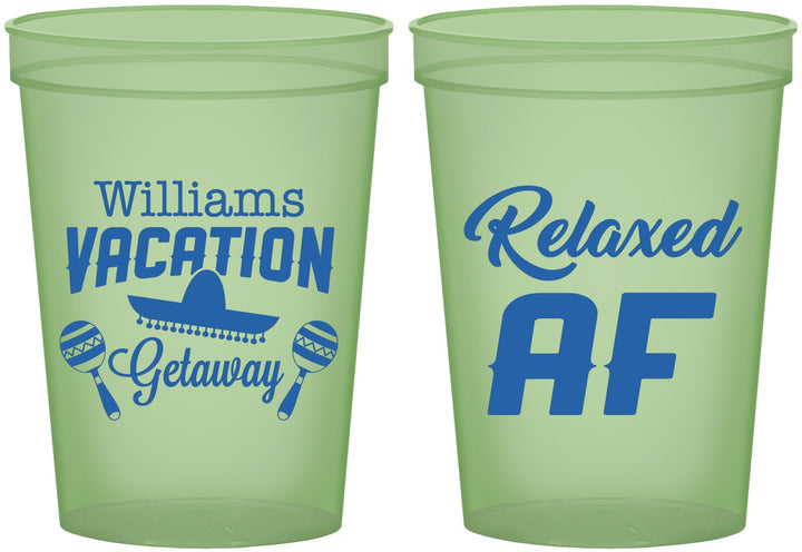 Custom Family Vacation 16 oz Glow In The Dark Cups - Beach | 180059