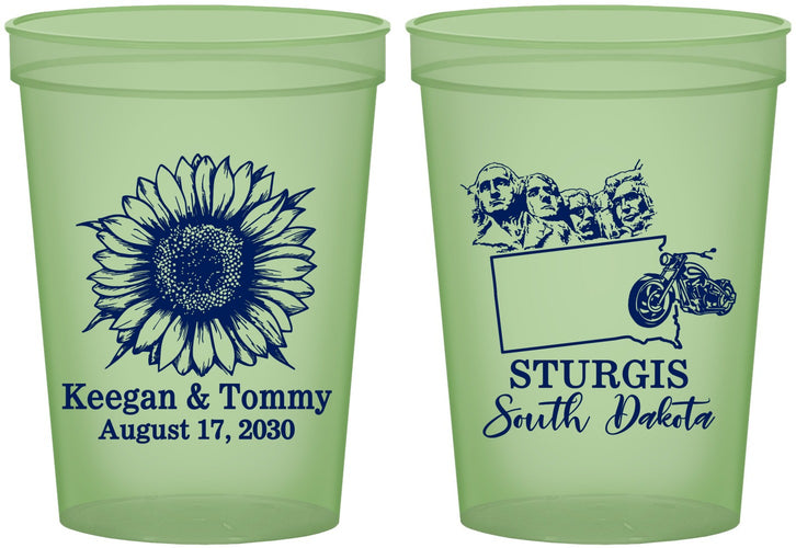 Custom Wedding 16 oz Glow In The Dark Cups - South Dakota | 190