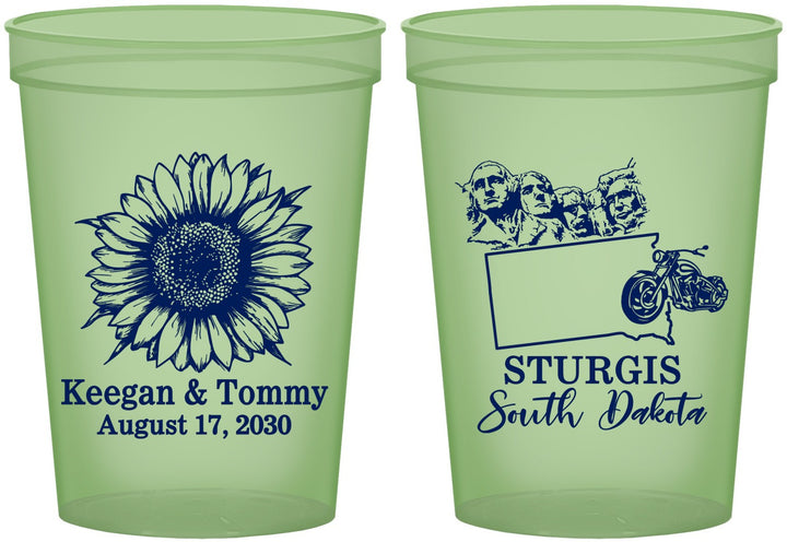 Custom Wedding 16 oz Glow In The Dark Cups - South Dakota | 190