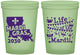 Custom Mardi Gras 16 oz Glow In The Dark Cups - Life Of The Mardi | 190001