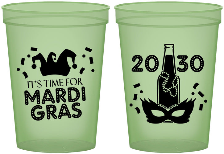 Custom Mardi Gras 16 oz Glow In The Dark Cups - New Orleans | 190003