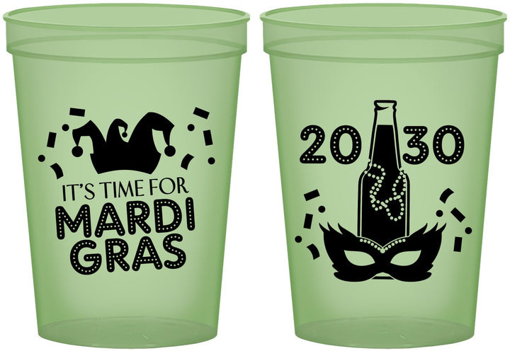 Custom Mardi Gras 16 oz Glow In The Dark Cups - New Orleans | 190003