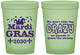Custom Mardi Gras 16 oz Glow In The Dark Cups - Fleur De Lis | 190009