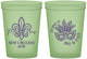 Custom Mardi Gras 16 oz Glow In The Dark Cups - Fleur De Lis | 190010