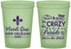 Custom Mardi Gras 16 oz Glow In The Dark Cups - Fleur De Lis | 190013