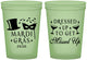 Custom Mardi Gras 16 oz Glow In The Dark Cups - Fleur De Lis | 190015