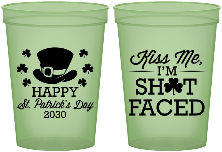Custom St Patricks Day 16 oz Glow In The Dark Cups - Leprechaun | 200009