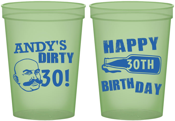 Custom Birthday 16 oz Glow In The Dark Cups - 30th | 20012