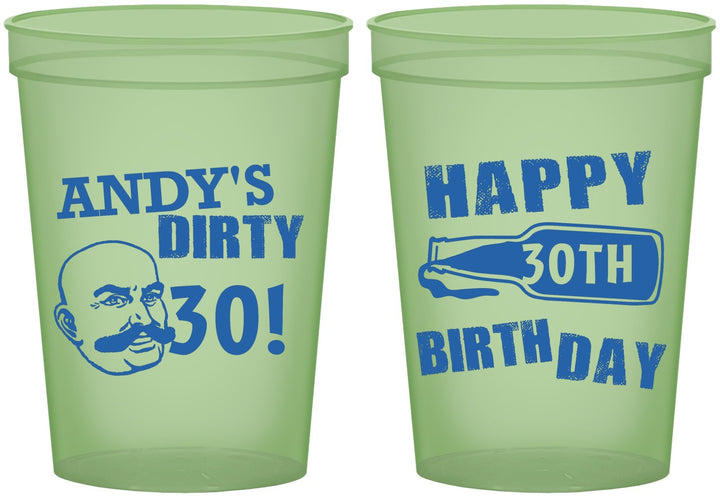 Custom Birthday 16 oz Glow In The Dark Cups - 30th | 20012