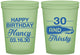 Custom Birthday 16 oz Glow In The Dark Cups - 30 And Thirsty | 20014