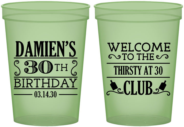 Custom Birthday 16 oz Glow In The Dark Cups - 30th | 20016