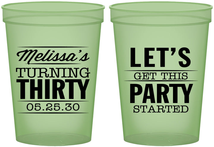 Custom Birthday 16 oz Glow In The Dark Cups - 30th | 20017