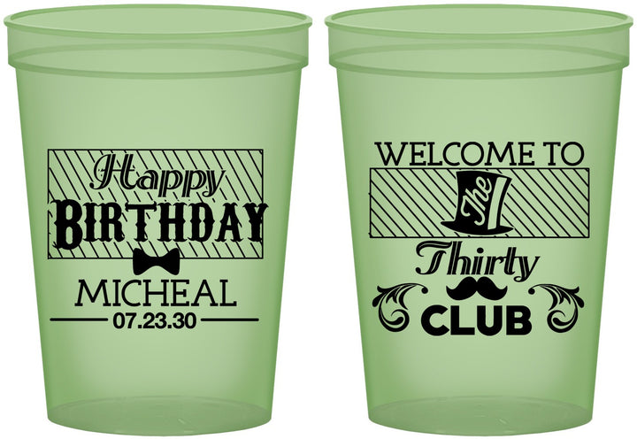 Custom Birthday 16 oz Glow In The Dark Cups - 30th | 20018
