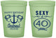Custom Birthday 16 oz Glow In The Dark Cups - Sexy At 40 | 20027