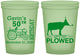 Custom Birthday 16 oz Glow In The Dark Cups - 50th Lets Get Plowed | 20037