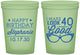 Custom Birthday 16 oz Glow In The Dark Cups - 40th | 20048