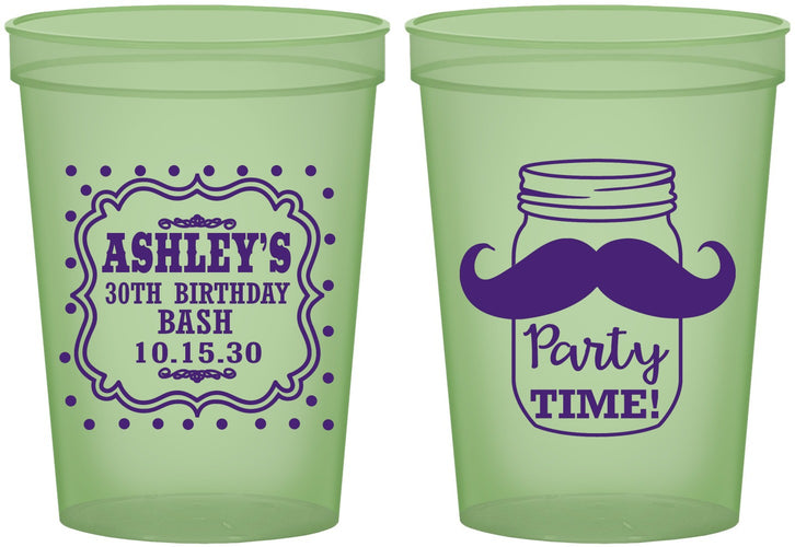 Custom Birthday 16 oz Glow In The Dark Cups - 20th | 20096