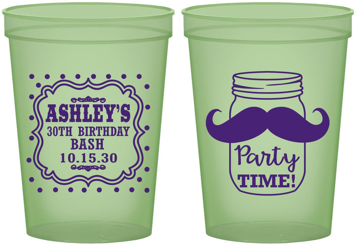 Custom Birthday 16 oz Glow In The Dark Cups - 20th | 20096