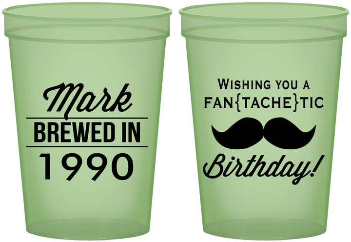 Custom Birthday 16 oz Glow In The Dark Cups - 40th | 20119
