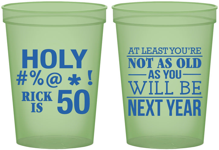 Custom Birthday 16 oz Glow In The Dark Cups - 50th | 20120