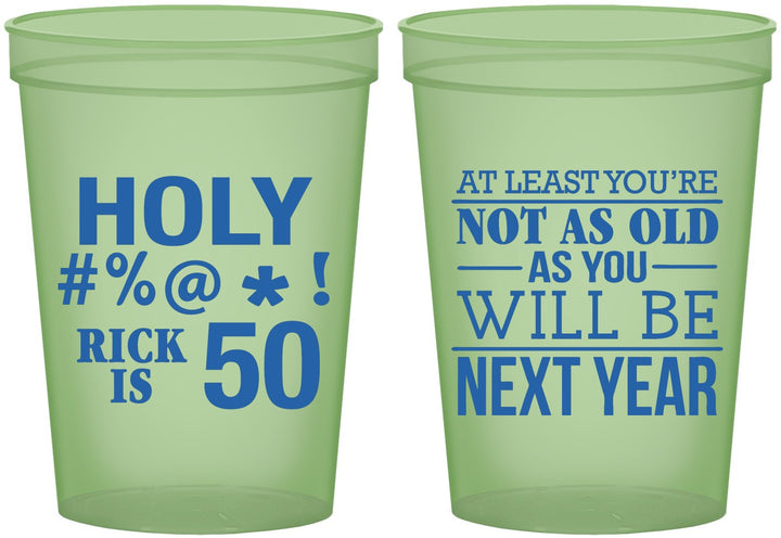 Custom Birthday 16 oz Glow In The Dark Cups - 50th | 20120