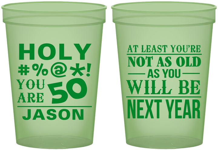 Custom Birthday 16 oz Glow In The Dark Cups - 50th | 20122