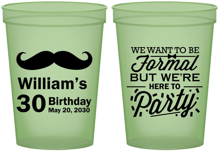 Custom Birthday 16 oz Glow In The Dark Cups - 30th | 20132