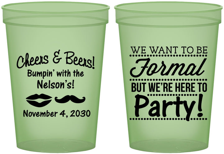 Custom Birthday 16 oz Glow In The Dark Cups - Cheers Beers Formal | 20133
