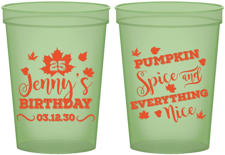 Custom Birthday 16 oz Glow In The Dark Cups - 25th Thanksgiving | 20144