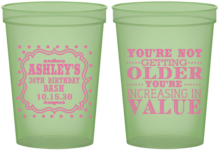 Custom Birthday 16 oz Glow In The Dark Cups - 30th | 20149