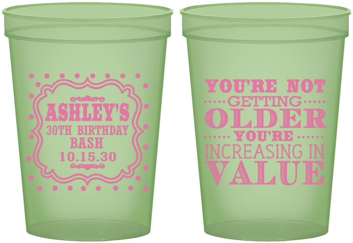 Custom Birthday 16 oz Glow In The Dark Cups - 30th | 20149