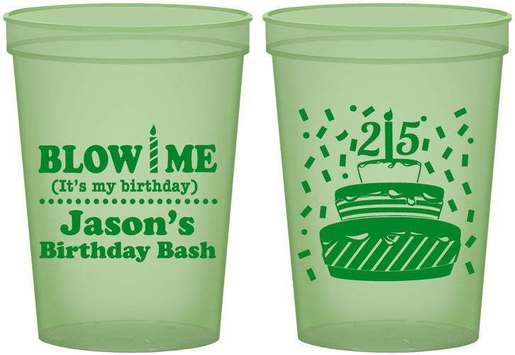 Custom Birthday 16 oz Glow In The Dark Cups - 25th | 20169