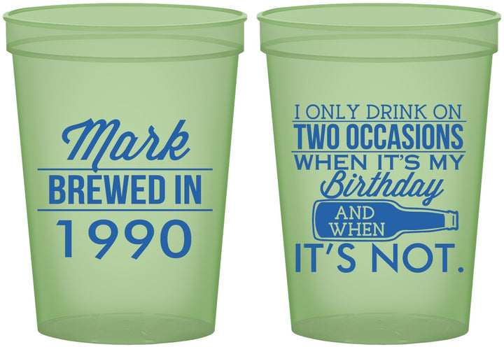 Custom Birthday 16 oz Glow In The Dark Cups - 40th | 20171