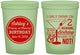 Custom Birthday 16 oz Glow In The Dark Cups - 30th | 20172