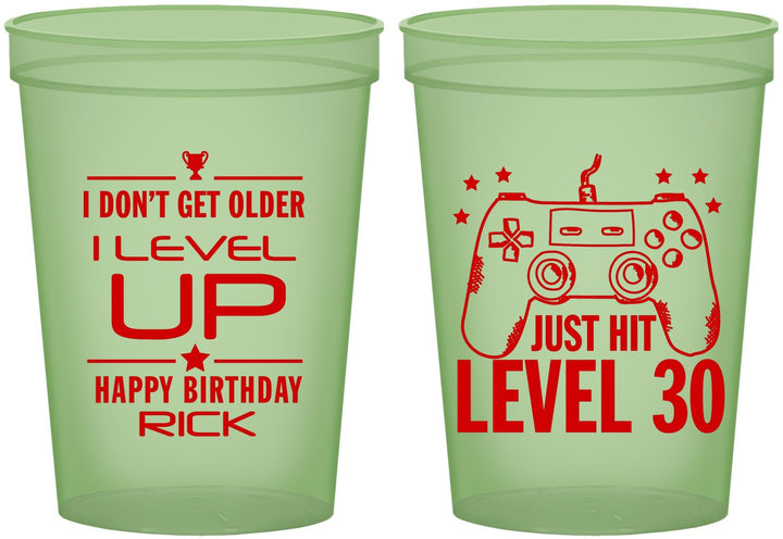 Custom Birthday 16 oz Glow In The Dark Cups - 30th Video Games | 20179