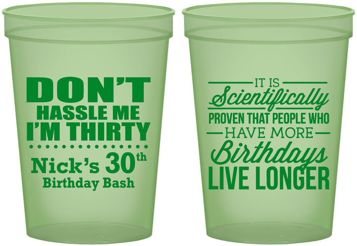 Custom Birthday 16 oz Glow In The Dark Cups - 30th | 20182