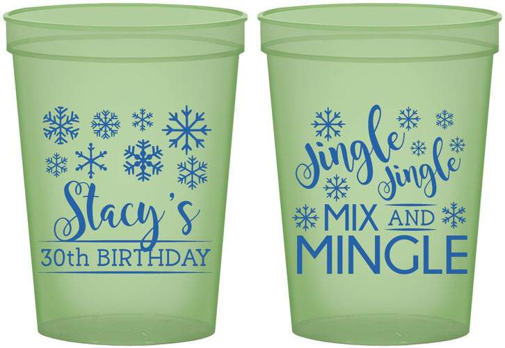 Custom Birthday 16 oz Glow In The Dark Cups - 30th Christmas | 20188