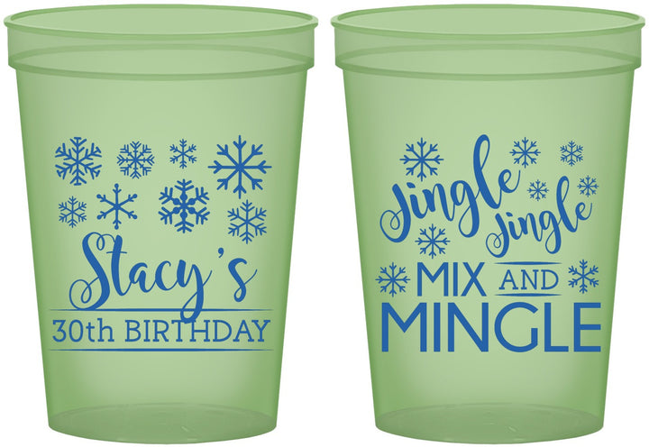 Custom Birthday 16 oz Glow In The Dark Cups - 30th Christmas | 20188