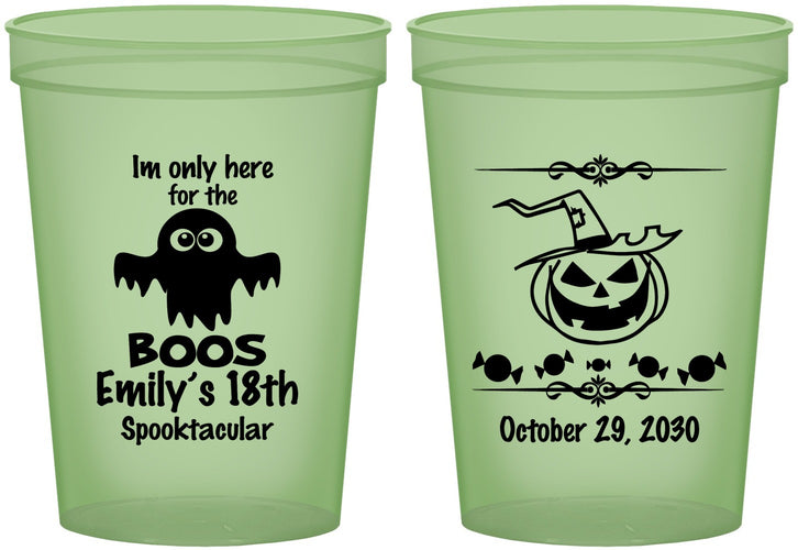 Custom Birthday 16 oz Glow In The Dark Cups - 18th Halloween | 20199