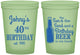Custom Birthday 16 oz Glow In The Dark Cups - 40th Sun Sand Beer | 20204