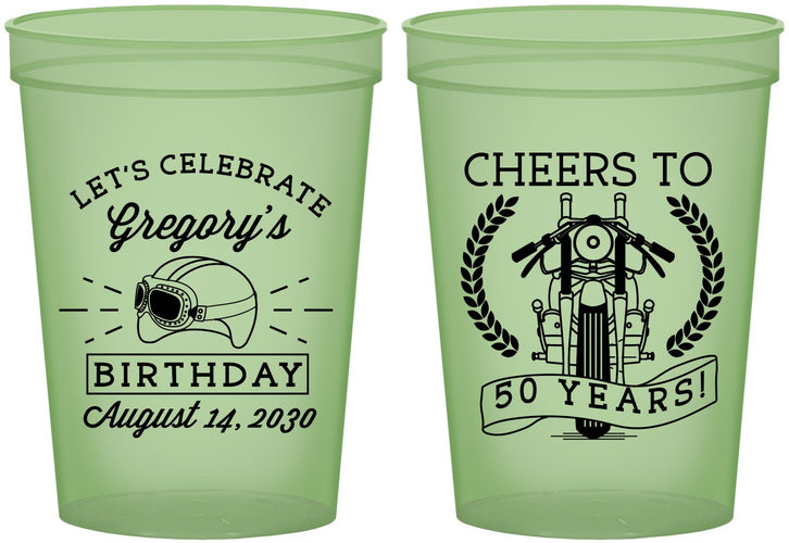 Custom Birthday 16 oz Glow In The Dark Cups - Cheers To 50 Years | 20220