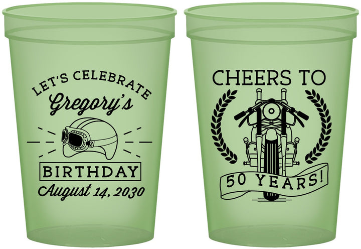 Custom Birthday 16 oz Glow In The Dark Cups - Cheers To 50 Years | 20220