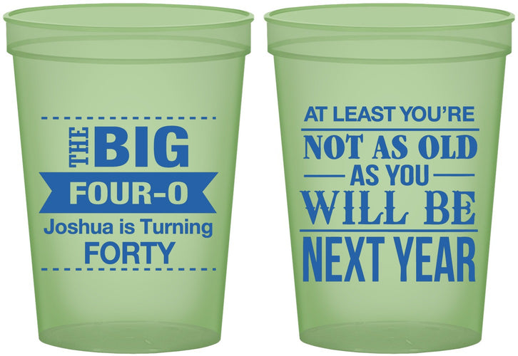 Custom Birthday 16 oz Glow In The Dark Cups - 40th | 20225
