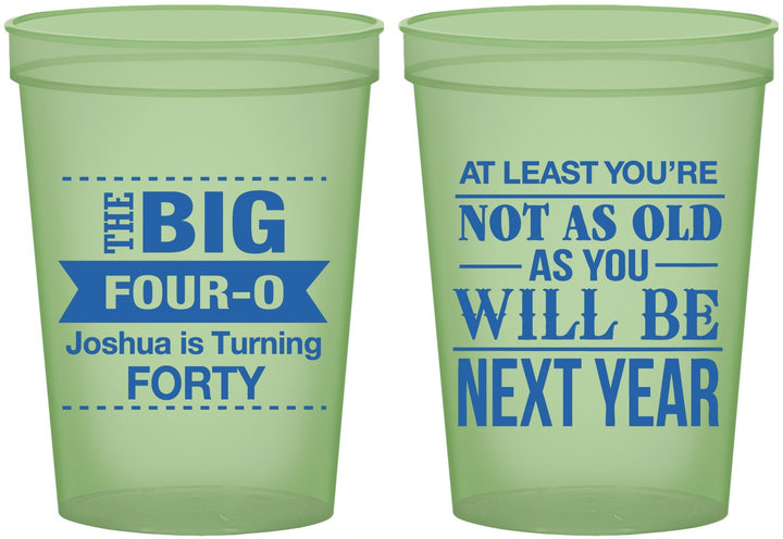 Custom Birthday 16 oz Glow In The Dark Cups - 40th | 20225